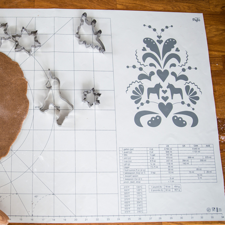 Large Baking Mat with Measurements, 90x55 cm