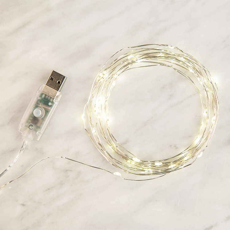 USB driven fairy lights with a remote control
