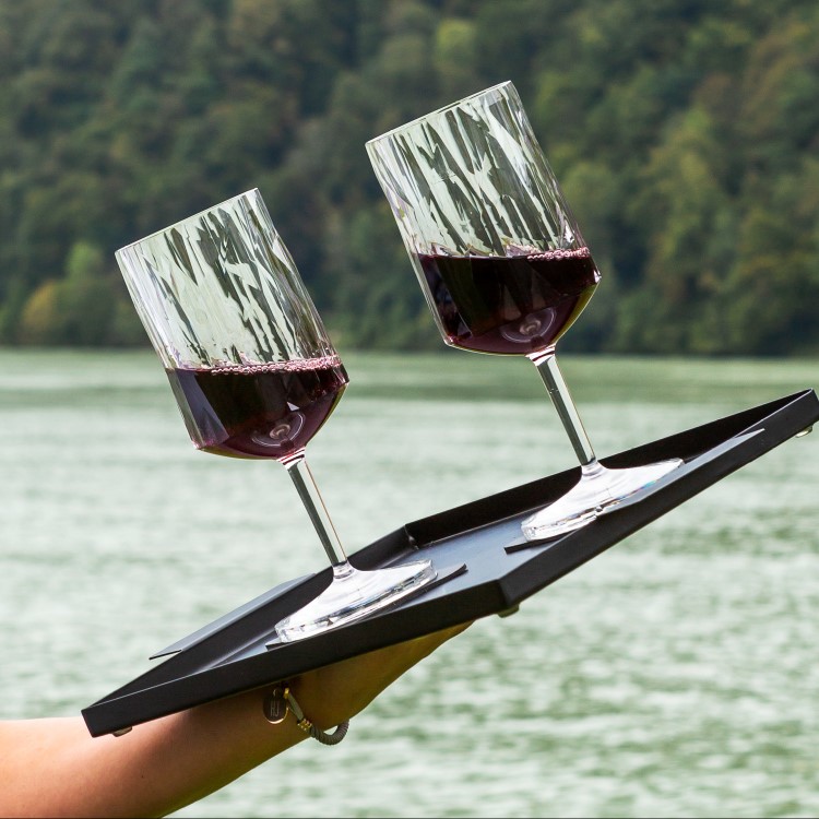 Magnetic wine glasses in plastic, Silwy 2-pack