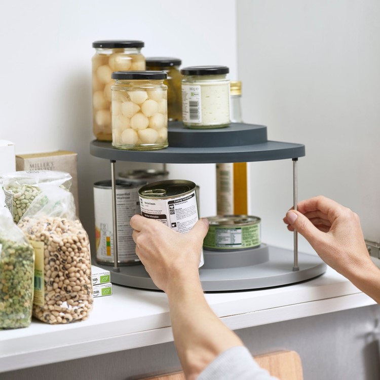 Rotating spice rack, 2 shelves