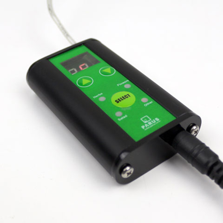 Plant lamp timer and dimmer on a spike