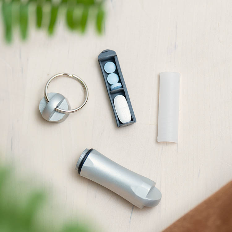 Tablet tube for the key ring