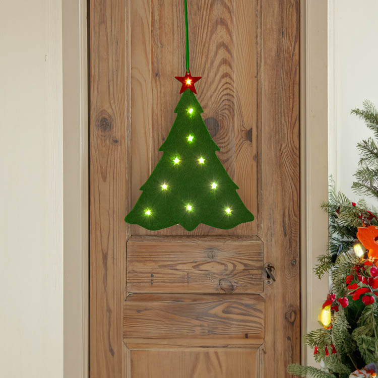 Battery-powered felt Christmas decoration