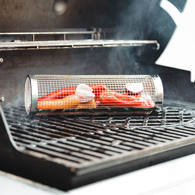 Grill basket cylinder
