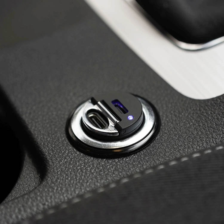 Recessed car charger