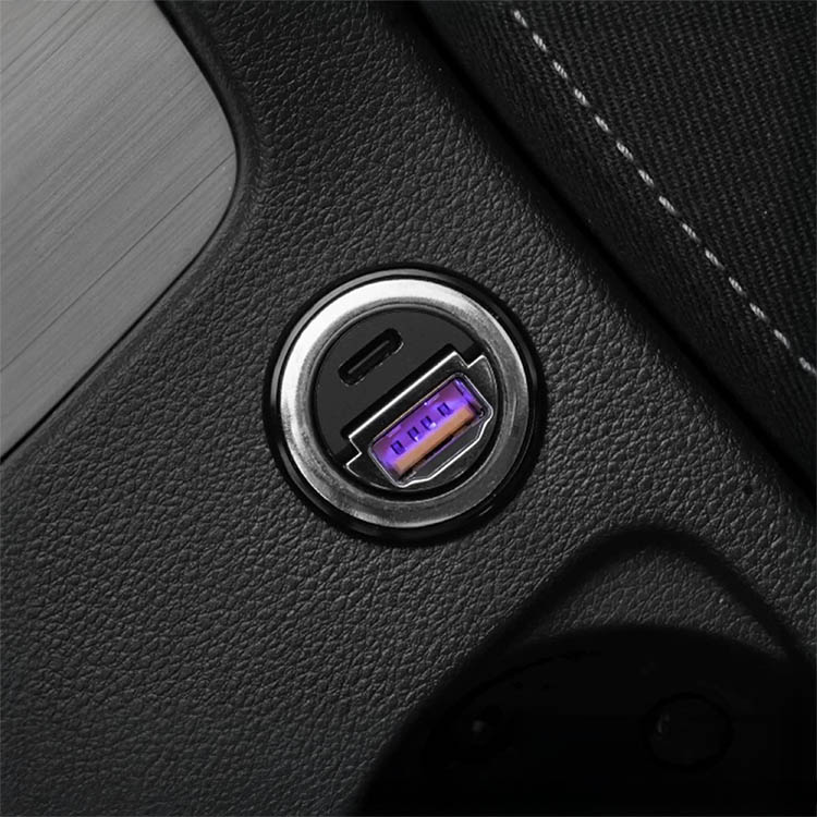 Recessed car charger