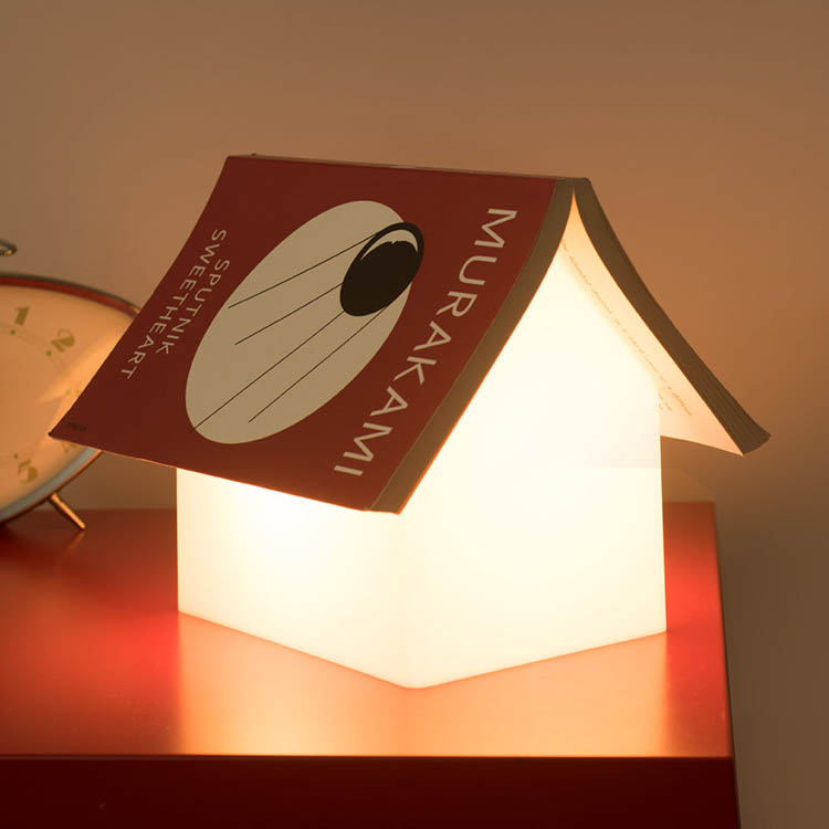 Book stand with lamp