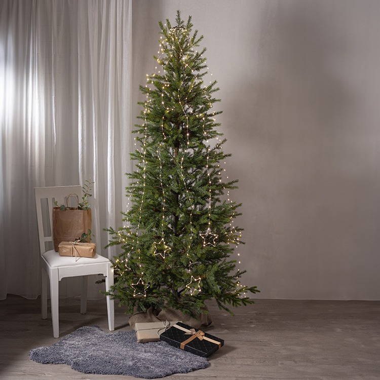 Christmas tree star string lights