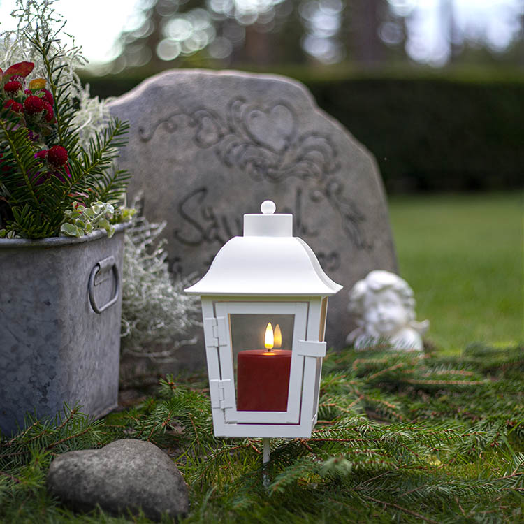 Small block light with twilight sensor, Red