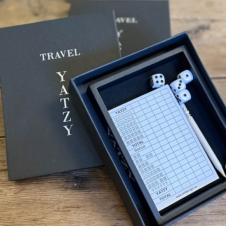 Travel Yahtzee with game box