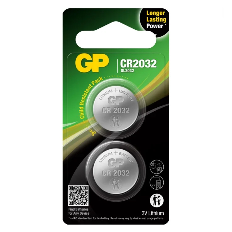 CR2032 battery 2-pack