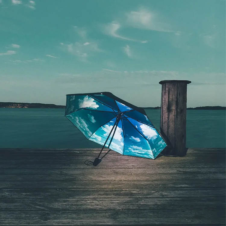 Umbrella with photo motif