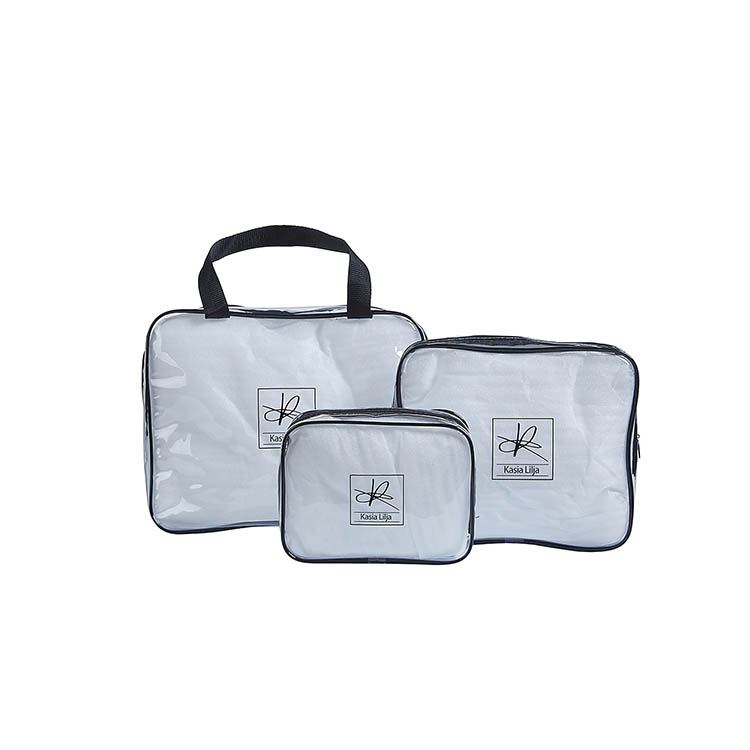 Transparent toiletry bags 3-pack