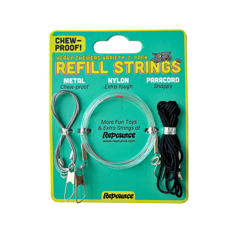 Replacement string for cat teaser, 3-pack