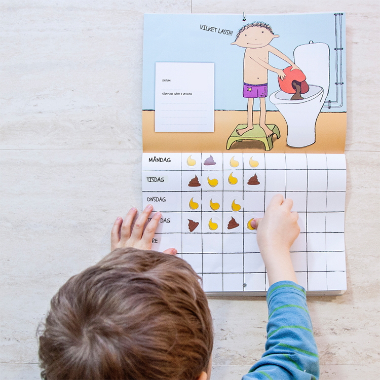 Potty training calendar with stickers