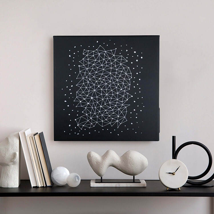 Canvas print with built-in speaker