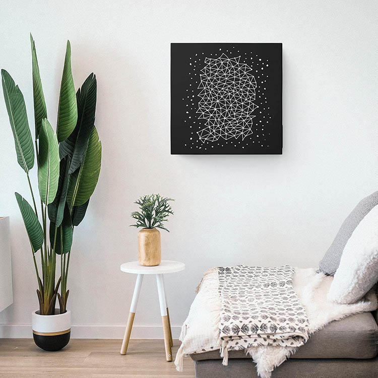 Canvas print with built-in speaker