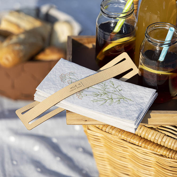 Leather napkin holder