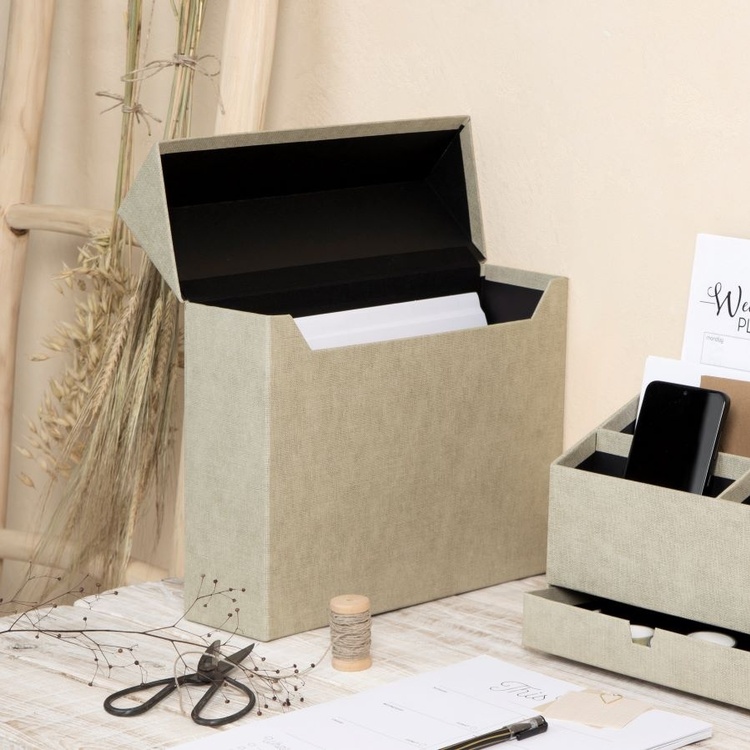 Archive box with 12, BIGSO LOVISA CANVAS, 33 x 9,5 x H24 cm