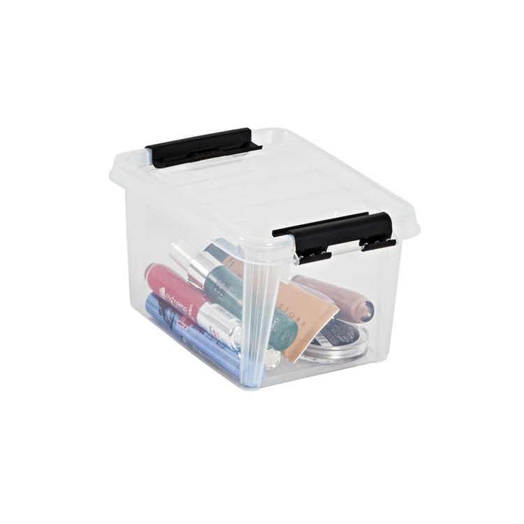 Box, Small, SMARTSTORE 1,5L, CLASSIC, 20 x 15 x H11 cm, Clear / Black