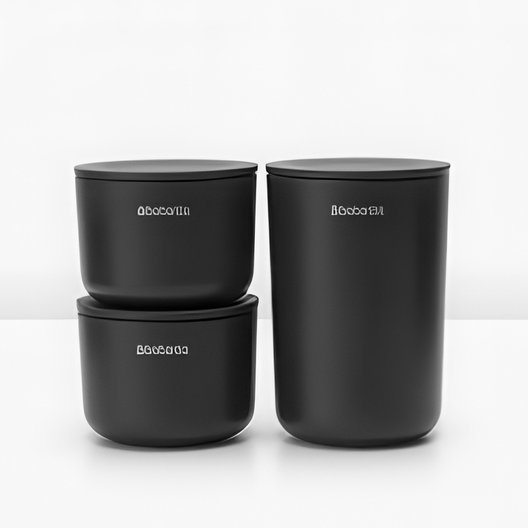 Containers with lid, Set of 3, RENEW STORAGE POTS, Brabantia