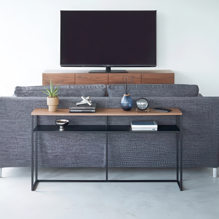 Slim Shelf, TOWER CONSOLE TABLE WITH SHELF, 126 x 20,5 x H 65 cm, Yamazaki