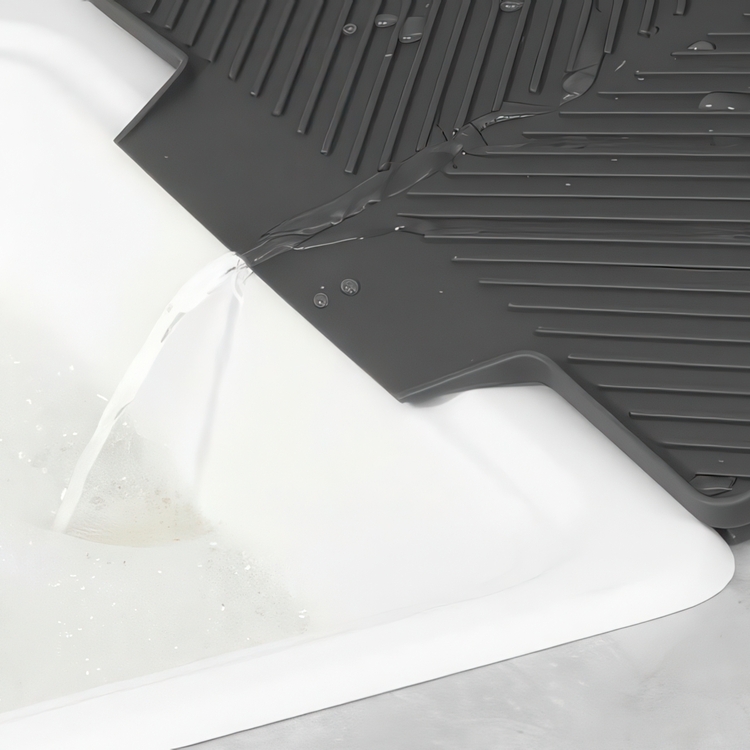Drain mat for small spaces, NEIL, 40 x 20 cm, Grey