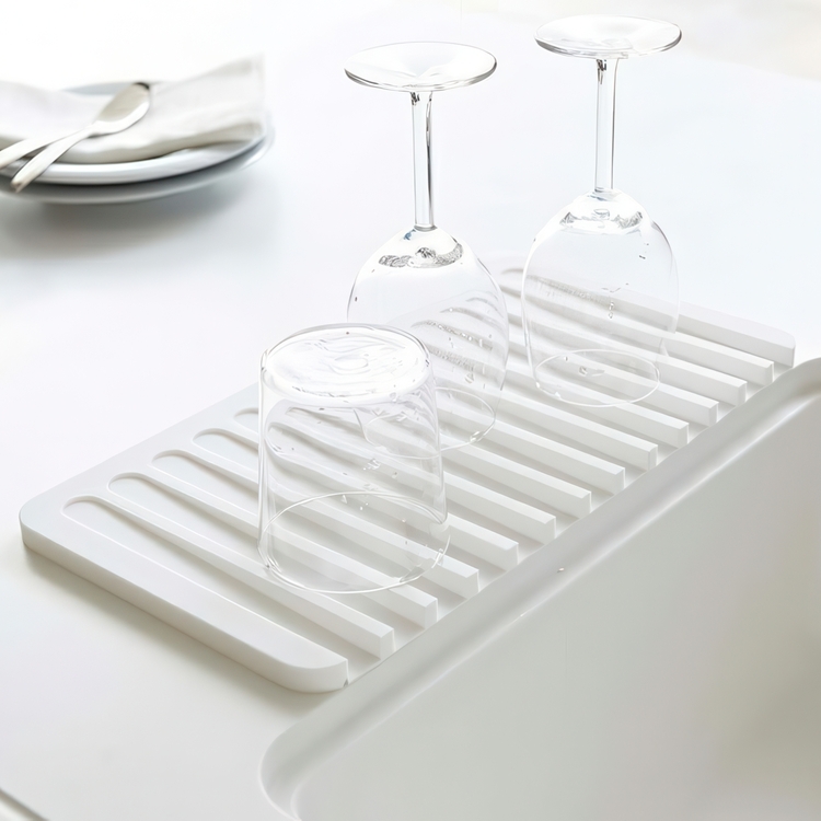 Drain tray, Silikon, FLOW, 38 x 20 cm, Yamazaki