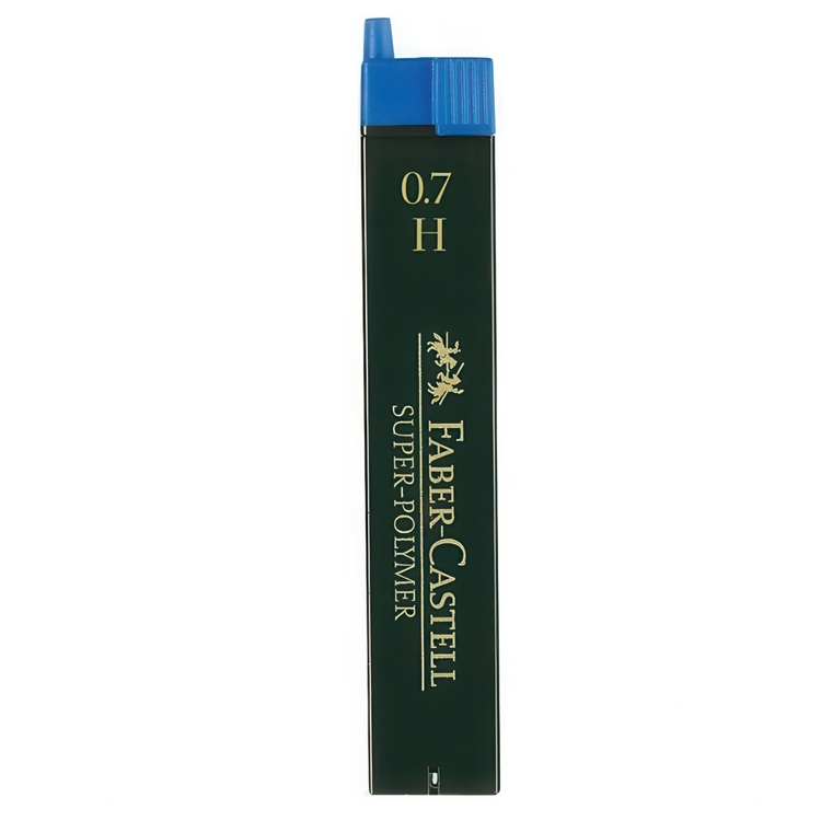 Leads, FABER CASTELL H 0,7 mm, Grå