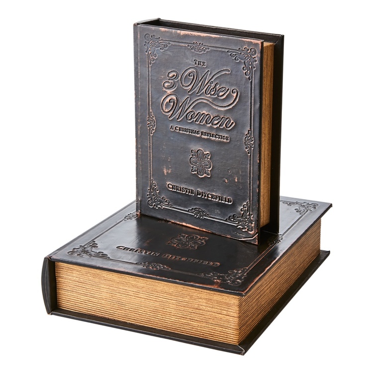 Secret Storage Book, WISE WOMEN, SMALL, 20 x 15 x H4, Dark brown