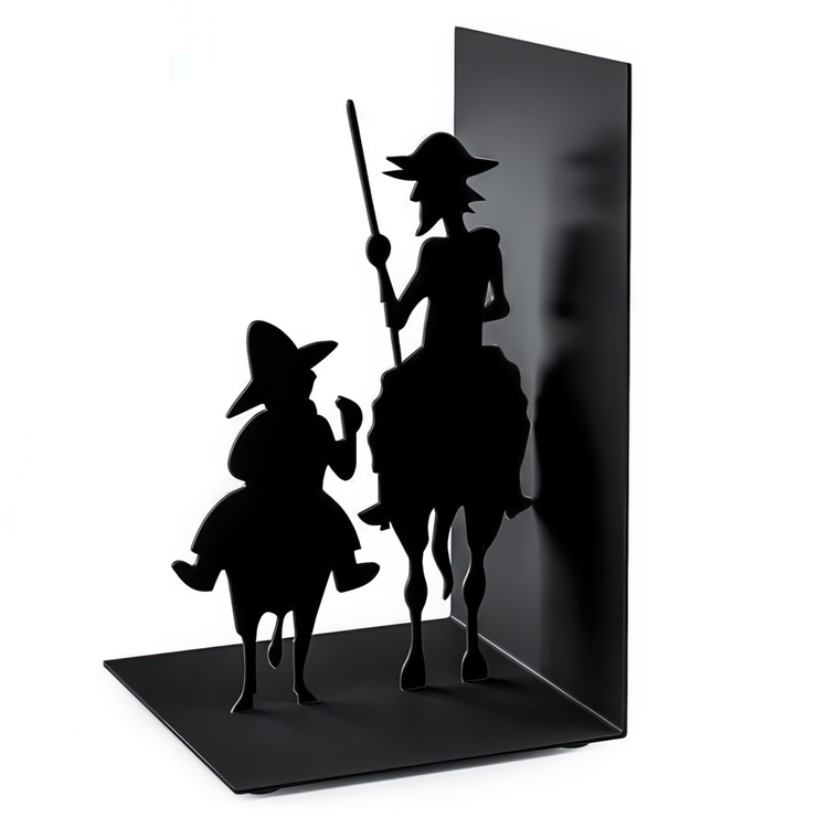 Bokstöd i metall, DON QUIJOTE, 10 x 10 x H 17, Svart