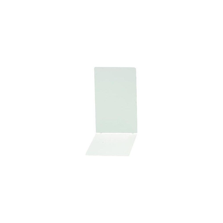Metal bookends, 2 pcs, ALBERT SLIM, 8,5 x 14 x H 14 cm, White