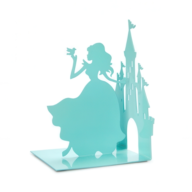 Bookend in metal, FAIRY TALE, 12 x 12,5 x H 17 cm, Light Green