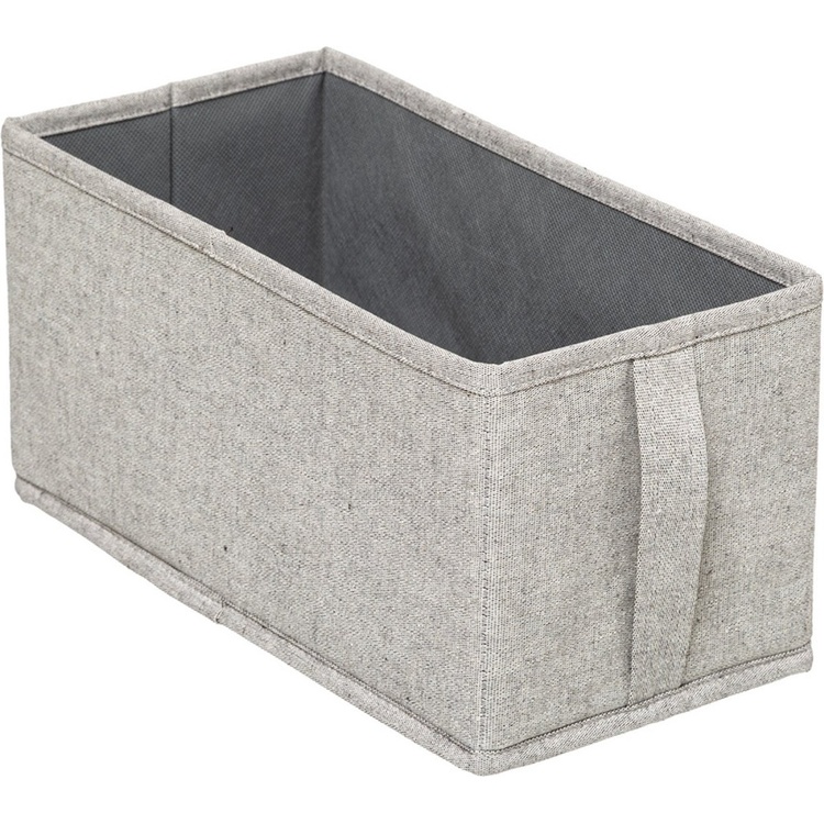 Box with lid, ORGA STORAGE BOX SMALL, 31 x 15 x H 15 cm, Beige-Grey