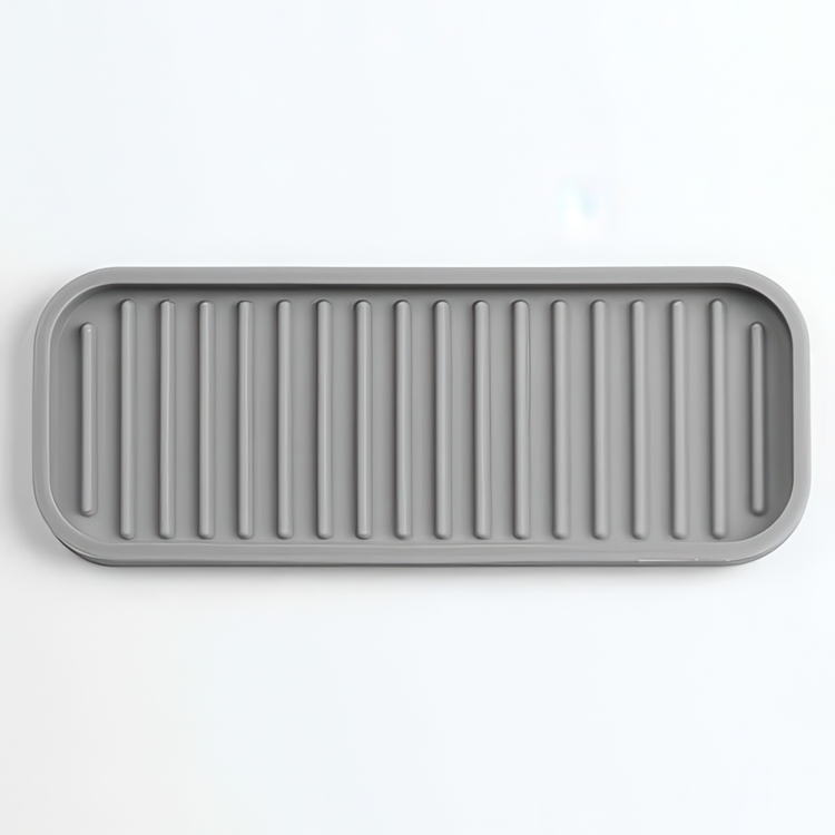 Tray in silicone, Small, LINEO SINK TRAY, 23 x 9 cm, Grey