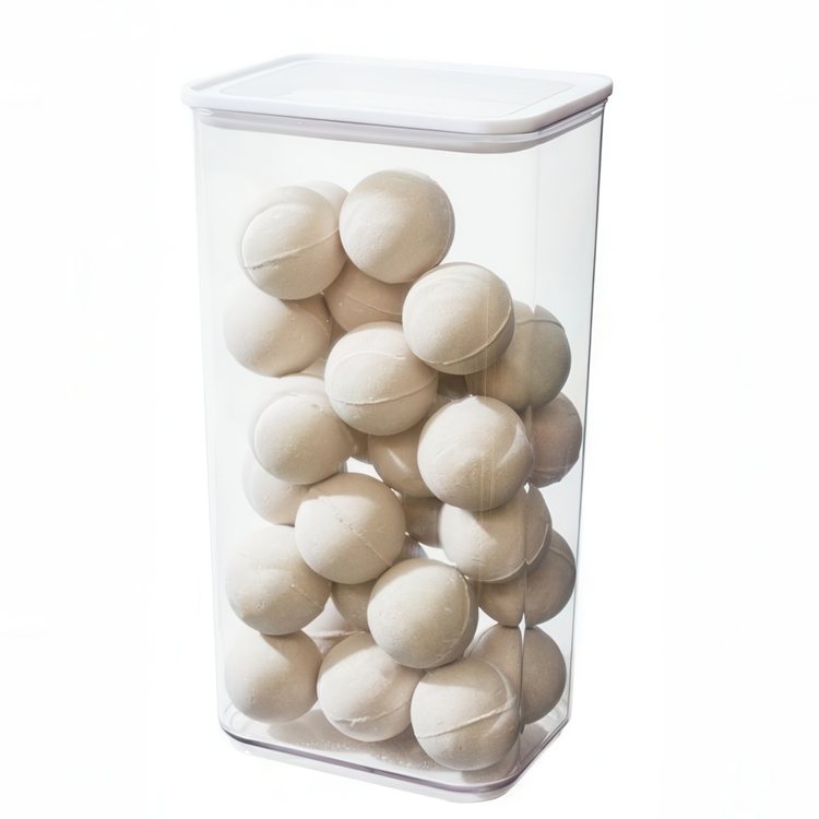 Container for Dry Food, 4 L, PANSINO ECOZEN XL CANISTER, 16 x 12 x H 30,5 cm , Transparent / white
