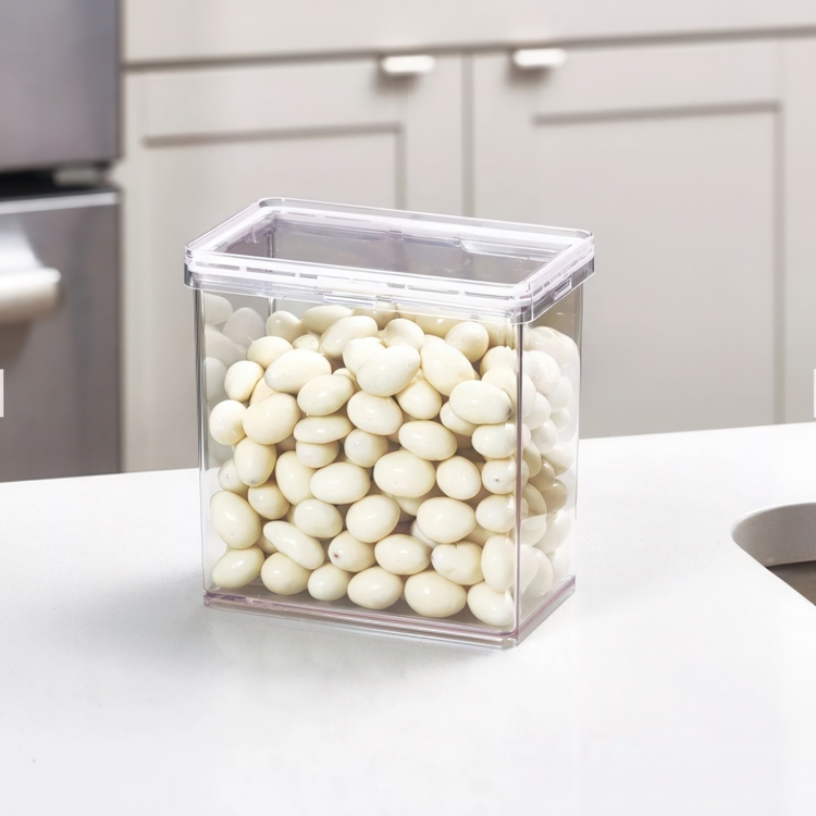 Container for Dry Food, 1,4 L, THE HOME EDIT MEDIUM CANISTER, 10,2 x 15,2 x H 15,6 cm, Transparent
