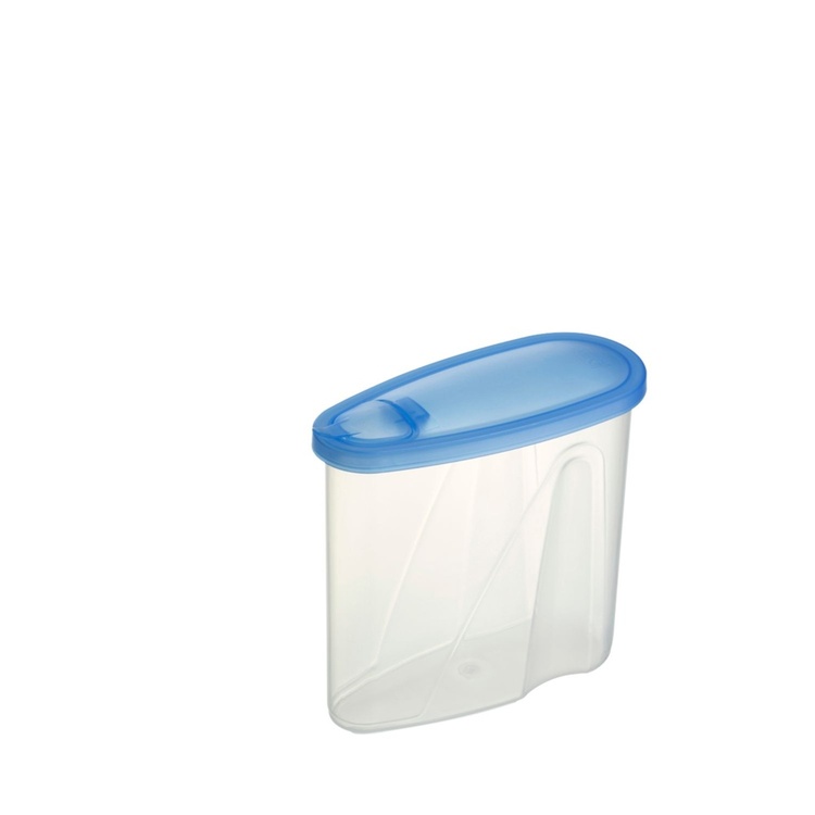 Food Box with Flip Lid, 0,9 L, CLUB CUISINE PITCHER SMALL, Transparent / Blue