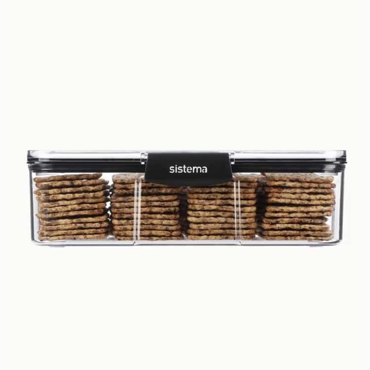 Canister, 1,73 L, TRITAN ULTRA LARGE RECTANGLE, Clear / Black