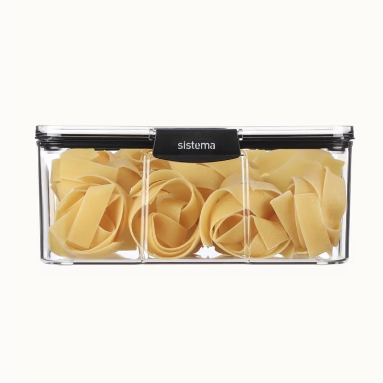 Canister, 2,63 L, TRITAN ULTRA LARGE RECTANGLE, Clear / Black