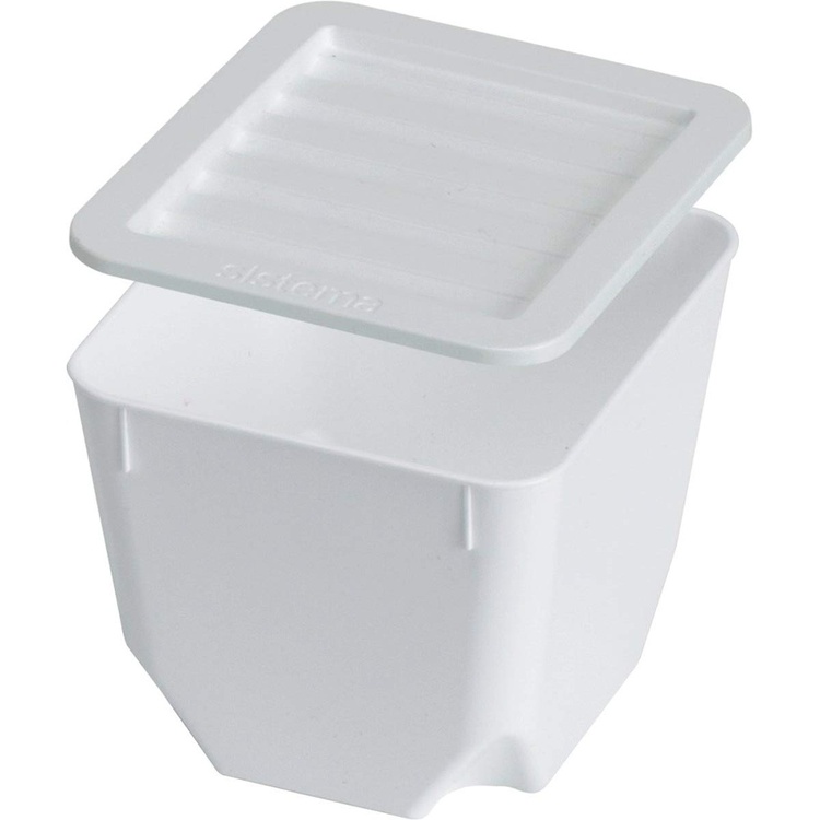 Containers with Lid, Set of 3, SISTEMA ORGANISER TUB, 14 x 14 x H 11cm, Black 