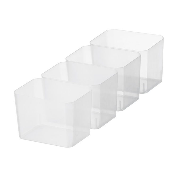 Compartiments, set of 4, SMARTSTORE SPECIAL INSERTS, 12 x 9 x H 9 cm, Transparent