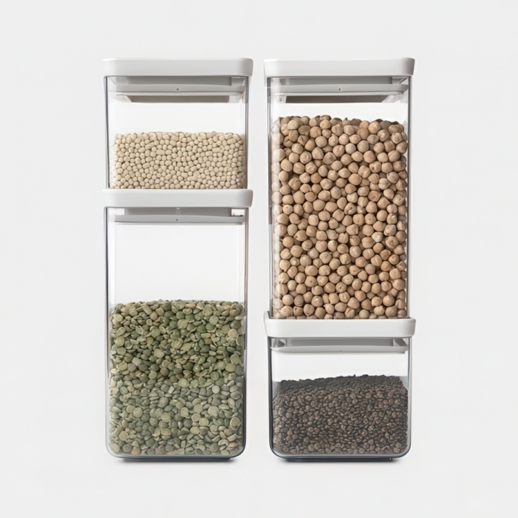Canisters, set of 4, TASTY+ SQUARE, Brabantia