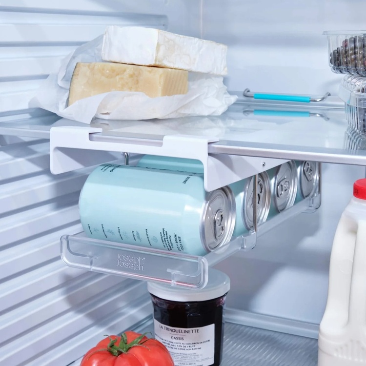 Under Shelf Drawer, JOSEPH JOSEPH FRIDGE CAN DIPENSER, Transparent / white