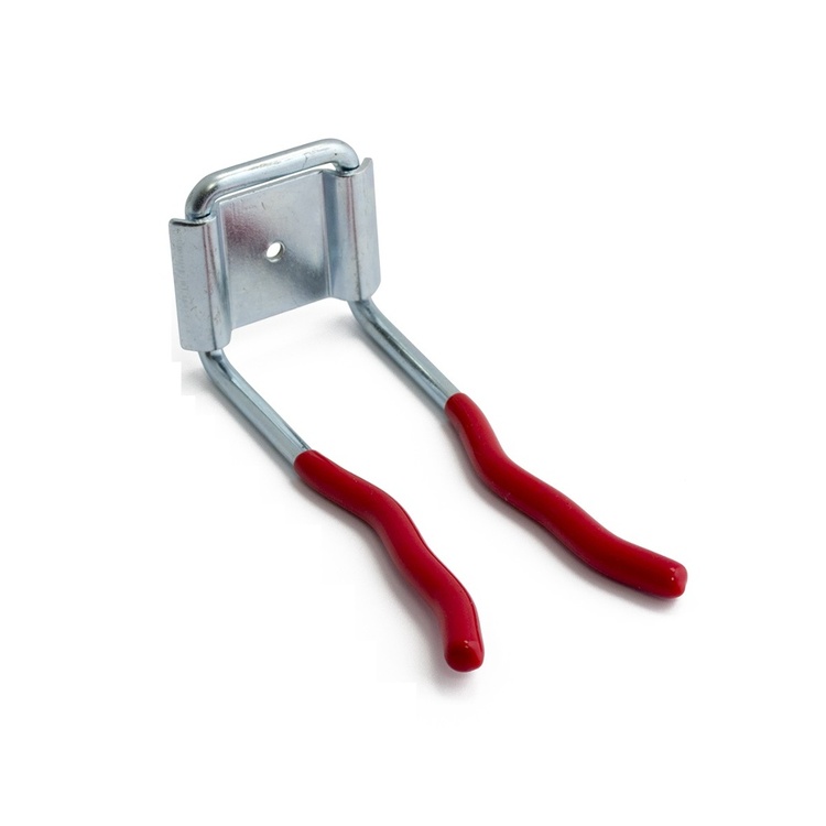 Vacuum hose holder / Utility hook , HABO, 13 cm, Silver / Red