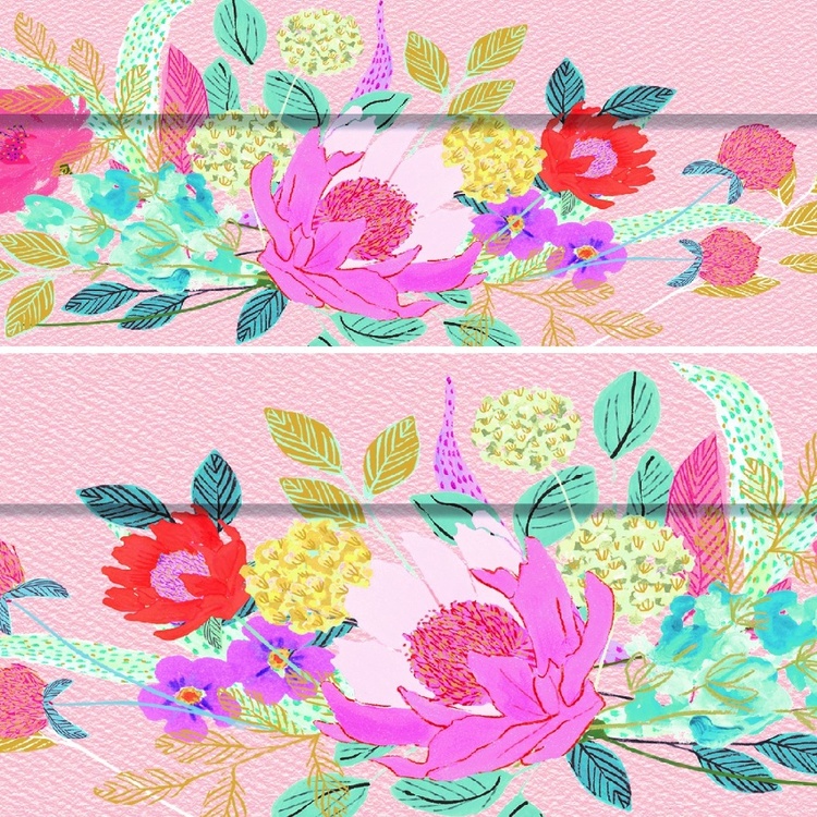Boxes, nest of 3, PARTY FLORAL, Pink