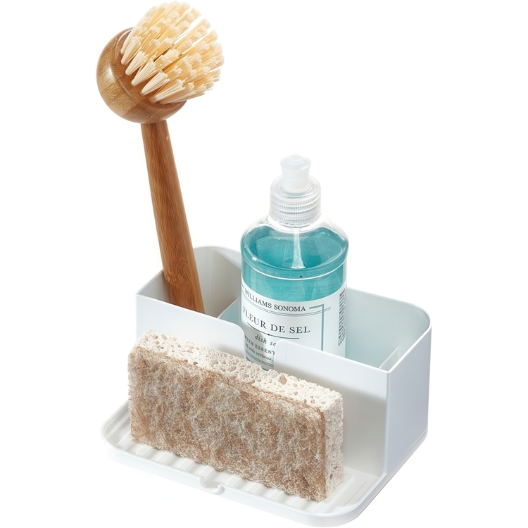 Sink Organiser, Recycled Plastic, ID RPET SMALL SINK CADDY, 15,2 x 12,1 x H 7,3 cm, White 