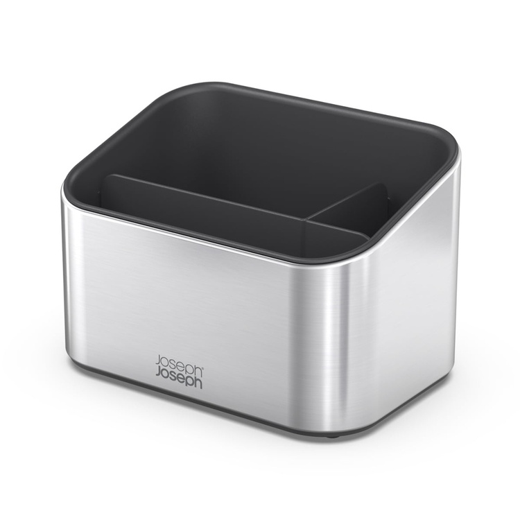 Sink tidy, SURFACE STAINLESS STEEL, 17,5 x 12 x H 12 cm, Joseph Joseph, Silver 