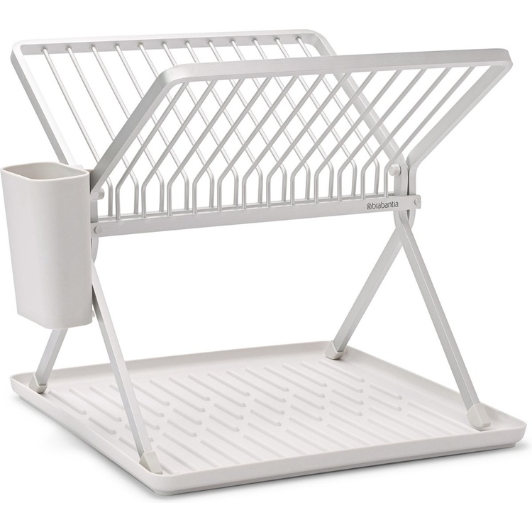 Dish Rack, BRABANTIA COMPACT FOLDABLE DISH RACK, 33 x 37 x H 31,5 cm, Light Grey