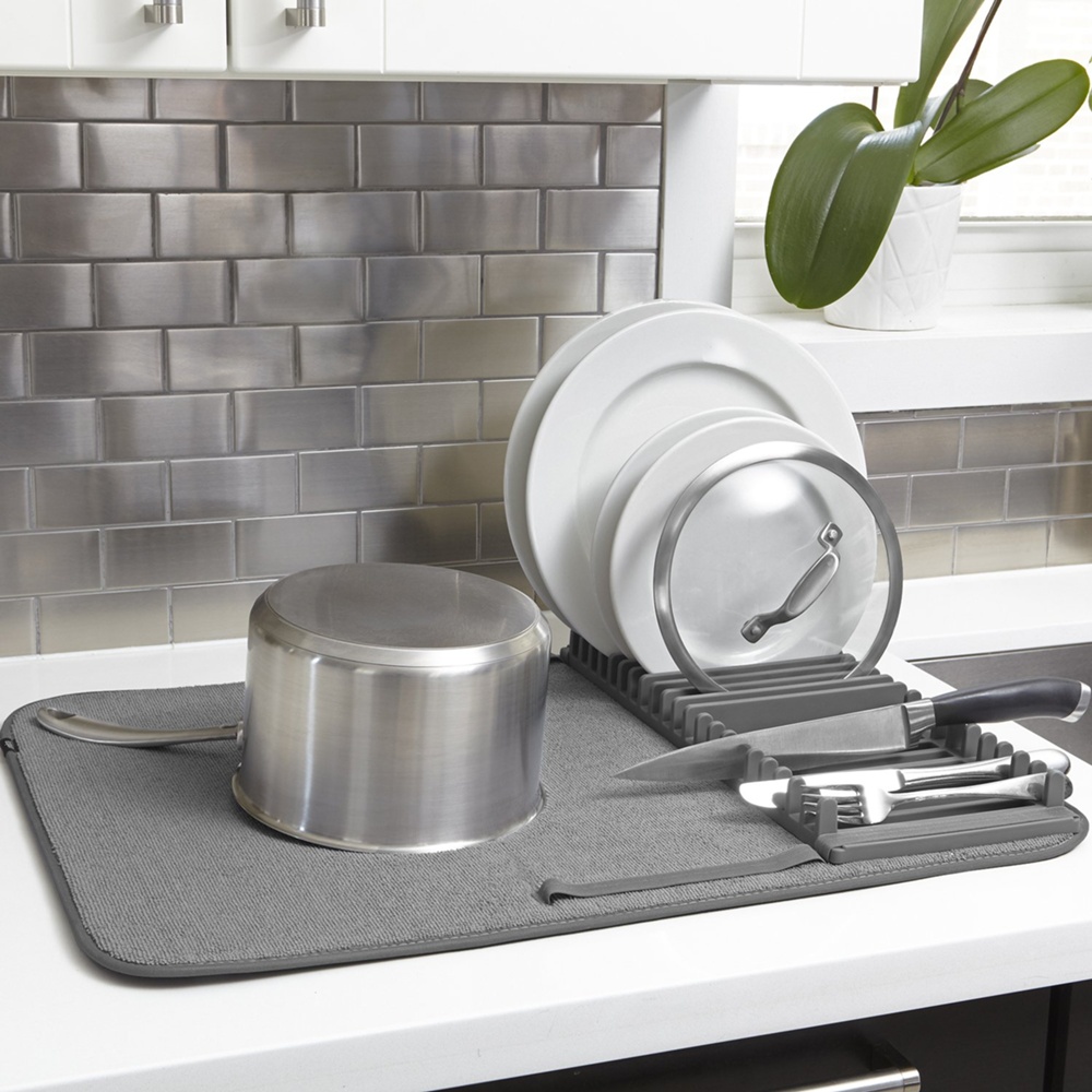 Drying Mat with Dish Rack, UDRY, 61 x 46 x H 4 cm, Umbra